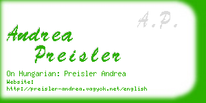 andrea preisler business card